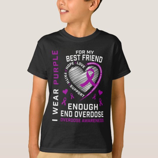 オーバードーズ啓発Tシャツ Enough Purple For Bes Tシャツ (正面)
