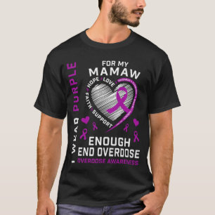 オーバードーズ啓発Tシャツ Enough+Purple+For+My Tシャツ