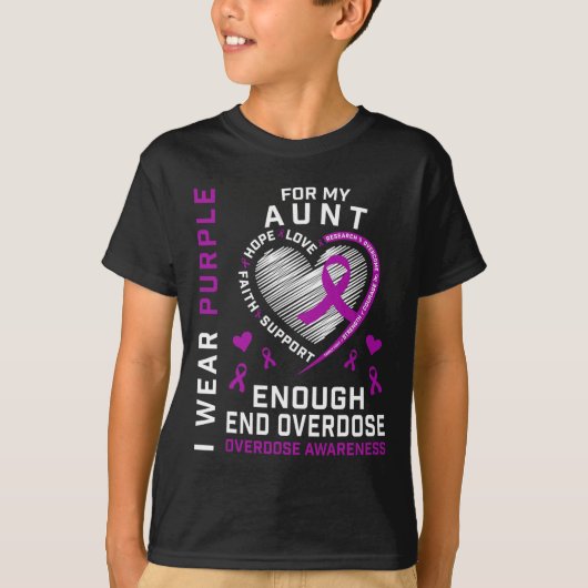オーバードーズ啓発Tシャツ Enough Wear Purple Fo Tシャツ (正面)