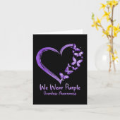 オーバードーズ認識度パープルバタフライハート カード (黄色い花)