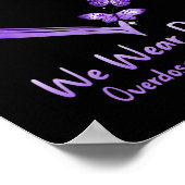 オーバードーズ認識度パープルバタフライハート ポスター (角)