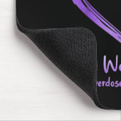 オーバードーズ認識度パープルバタフライハート マウスパッド (コーナー)