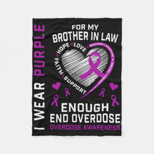 オーバードーズ防止Tシャツ Enough Purple Brother フリースブランケット