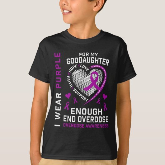 オーバードーズ防止Tシャツ Enough+Purple+For+God Tシャツ (正面)
