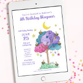 オーバーナイト スリープオーバー バースデー スリンバー パーティー 招待状