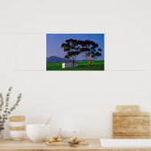 オーバーバーグ農夫のコテージと小麦畑 ポスター (キッチン)