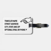 オーバーパおもしろいッカーの荷物タグ ラゲッジタグ (裏面横)