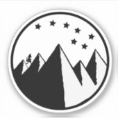 オーバーヒルオーバーデール – B&Wステッカー シール (正面)