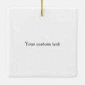 オーバーピントワイルドホースポニーパーソナライズされたクリスマス セラミックオーナメント (裏面)