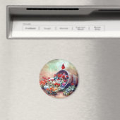 オーバーフローする(鳥)ショウジョウコウカンチョウ磁石 マグネット (インサイチュ (食洗機))