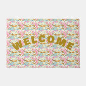 オーバーフローフローラドアマット – Adiela Akoo ドアマット (正面)