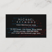 オーバープリントモダンの印刷エラーのシミュレーション 名刺 (正面)