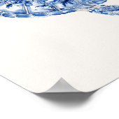 オーバーヘッドウミガメ – コースタルブルーon Beige ポスター (角)