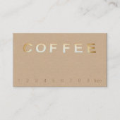 オーバーヘッドコーヒーサインレターロイヤリティテクスチャ ロイヤリティカード (正面)