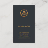 オーバーラッピングラグジュラス金ゴールドペンタゴンウェーブ運転手 名刺 (裏面)