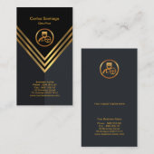 オーバーラッピングラグジュラス金ゴールドペンタゴンウェーブ運転手 名刺 (正面/裏面)