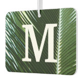 オーバーラップするパームフロンズトロピカルグリーン抽象芸術 カーエアーフレッシュナー (左)