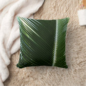 オーバーラップするパームフロンズトロピカルグリーン抽象芸術 クッション (ブランケット)