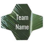 オーバーラップするパームフロンズトロピカルグリーン抽象芸術 サッカーボール (フラット)