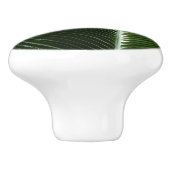 オーバーラップするパームフロンズトロピカルグリーン抽象芸術 セラミックノブ (側面)