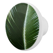 オーバーラップするパームフロンズトロピカルグリーン抽象芸術 セラミックノブ (右)