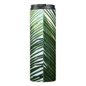 オーバーラップするパームフロンズトロピカルグリーン抽象芸術 タンブラー (裏面)