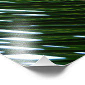 オーバーラップするパームフロンズトロピカルグリーン抽象芸術 フォトプリント (角)