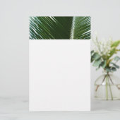 オーバーラップするパームフロンズトロピカルグリーン抽象芸術 便箋 (スタンド正面)
