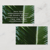 オーバーラップするパームフロンズトロピカルグリーン抽象芸術 名刺 (正面/裏面)
