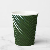 オーバーラップするパームフロンズトロピカルグリーン抽象芸術 紙コップ (左)