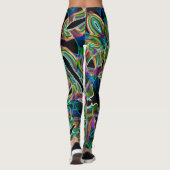 オーバーラップ帯状曲線、ネオンカラフルレリーフ、 浮き彫り レギンス (裏面)