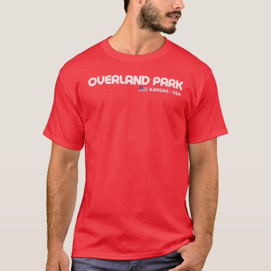 オーバーランドパークカンザスUSAオーバーサイズ Tシャツ (正面)