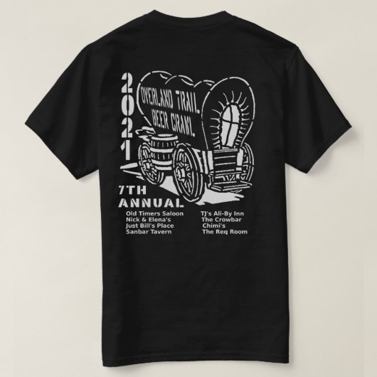 オーバーランドビールクロール2021Tシャツ Tシャツ (デザイン裏面)