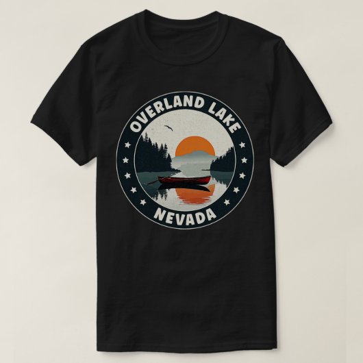 オーバーランドレイクネバダサンセット Tシャツ (デザイン正面)