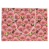 オーバーレおもしろいールで豚 ラージペーパーバッグ (裏面)