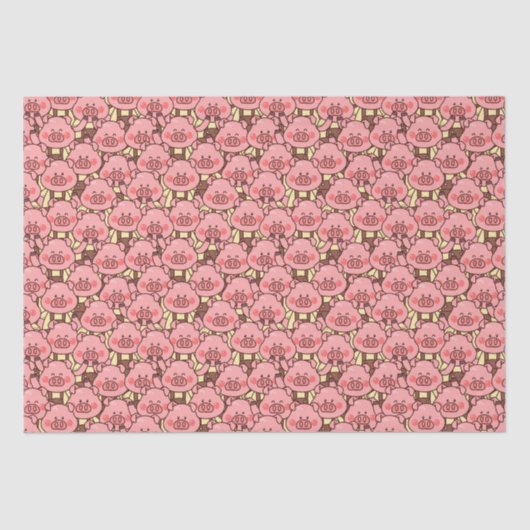 オーバーレおもしろいールで豚 薄葉紙 (正面)