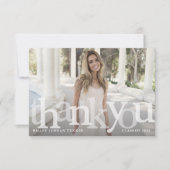 オーバーレイはっきりした卒業クラス年 サンキューカード (正面)