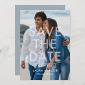 オーバーレイはっきりした編集可能カラー日付カードの保存 サンキューカード (正面/裏面)