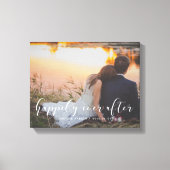 オーバーレイエレガントの写真結婚の後で幸せに キャンバスプリント (正面)