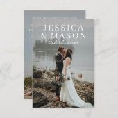 オーバーレイエレガントエロップド発表招待状 招待状 (正面/裏面)