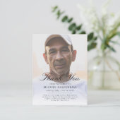 オーバーレイエレガントフォト悔やみや弔慰サンキューカード サンキューカード (スタンド正面)