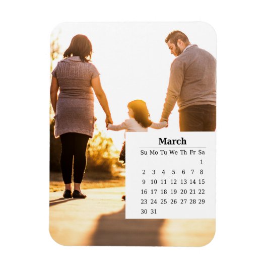 オーバーレイカレンダー2025年3月 マグネット (縦)