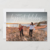 オーバーレイハッピーホリデイズレタリングフォトカード シーズンカード (正面)