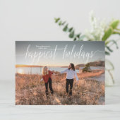 オーバーレイハッピーホリデイズレタリングフォトカード シーズンカード (スタンド正面)