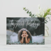 オーバーレイハッピーホリデイズレタリングフォトカード シーズンカード (スタンド正面)