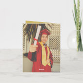 オーバーレイブラックリボン卒業キャップ切り出し写真 サンキューカード (裏面)