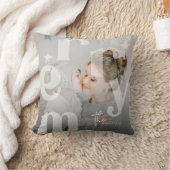 オーバーレイメリータイポグラフィフォトクリスマス クッション (ブランケット)