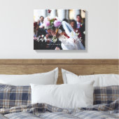 オーバーレイモダンの写真結婚の後で幸せに キャンバスプリント (インサイチュ (寝室))