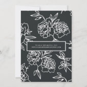 オーバーレイモダンブラック&ホワイト写真 セーブザデート (裏面)