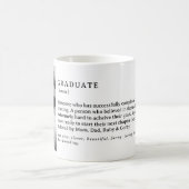 オーバーレイモダンレタリングフォトGRAD定義 コーヒーマグカップ (中央)